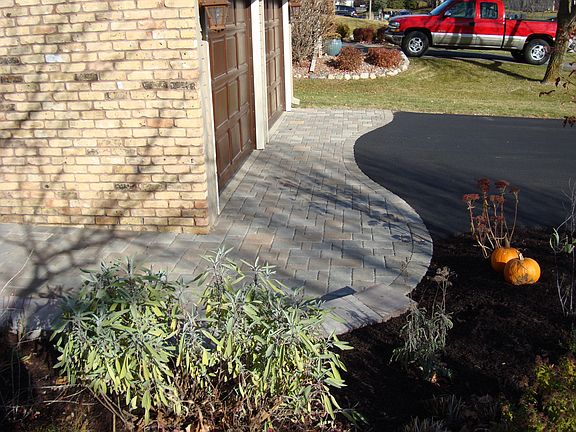 Custom pavers and landscape