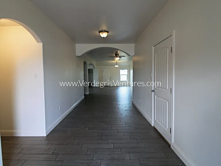 Wide front entry hallway