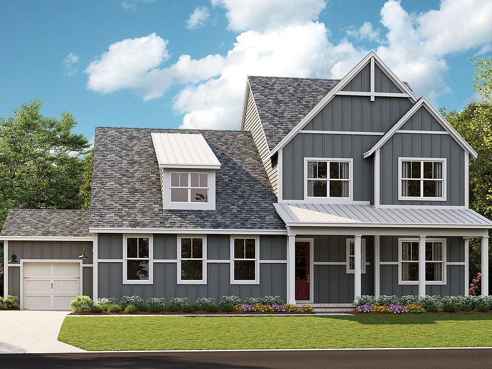Marin - Modern Farmhouse 3-Car Side Load Garage Note Renderings may show optional features