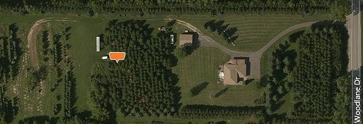 Sky view of the property