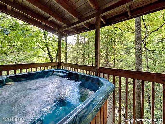 Luxuriate in the private hot tub