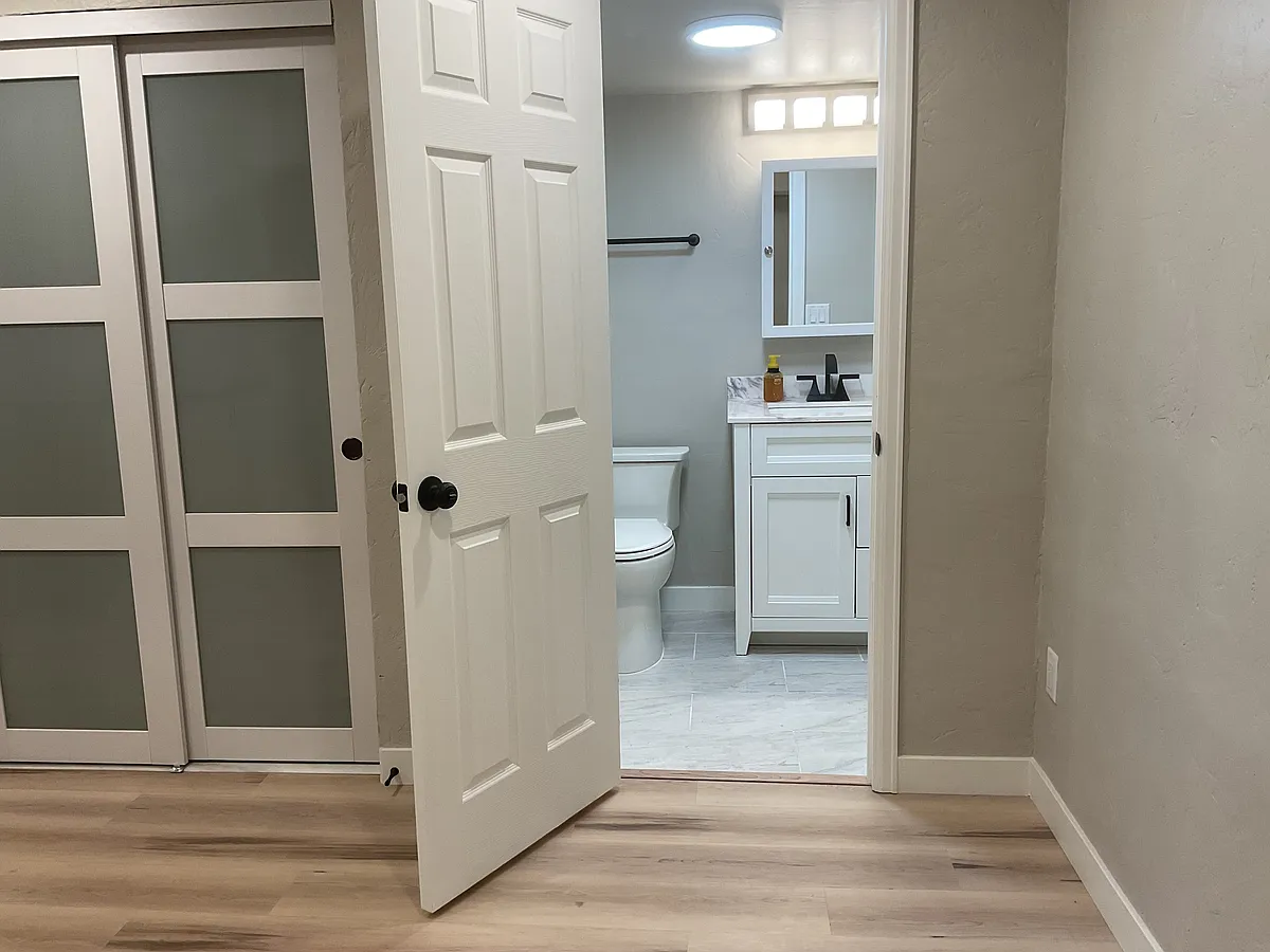 Basement powder room - 7667 E Mineral Dr