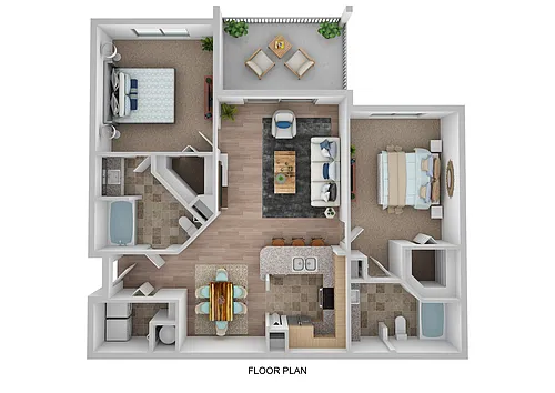 Floor plan B1 with Lanai