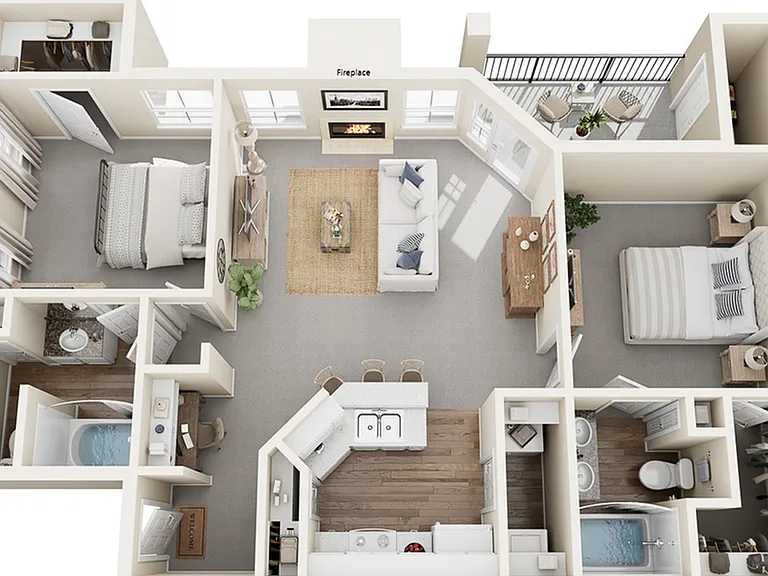 Picasso Floor Plan | 2 Bedroom with 2 Bath | 1032 Square Feet | Stonebriar of Frisco | Apartment Homes Picasso Floor Plan | 2 Bedroom with 2 Bath | 1032 Square Feet | Stonebriar of Frisco | Apartment Homes