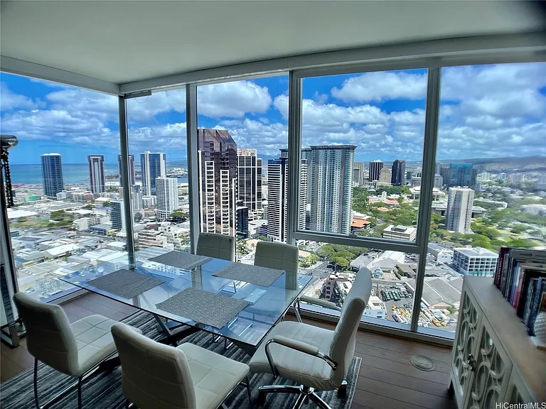 wide open view from large living room