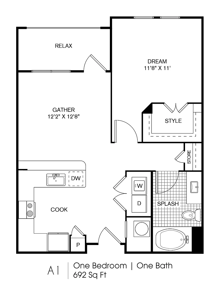 Floor plan 1X1