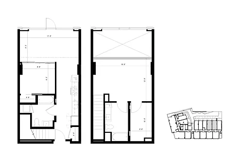 Floor plan C3th 1 Bedroom Den Loft
