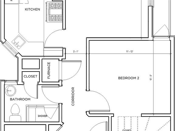 An architectural layout of unit