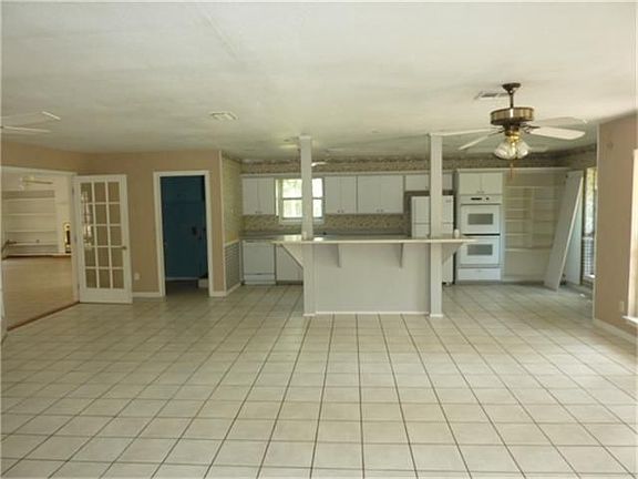 View from den to kitchen - open floorplan