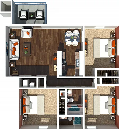 3 Bedroom 3 Bedroom