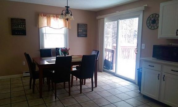 bright kitchen and dining area