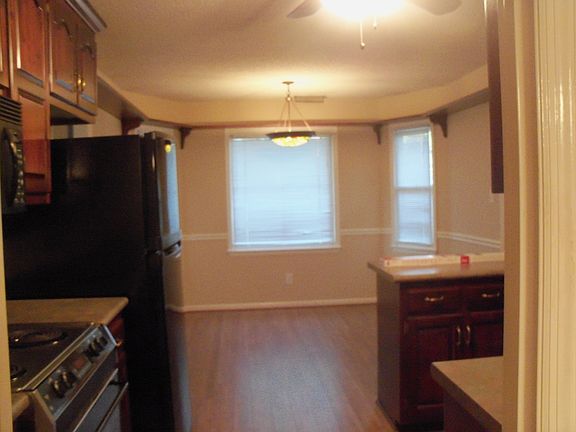 View from kitchen into breakfast nook.