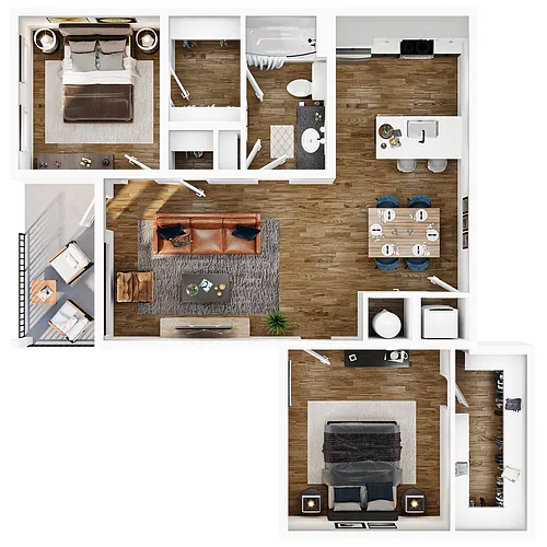 Floor plan Flint-2C