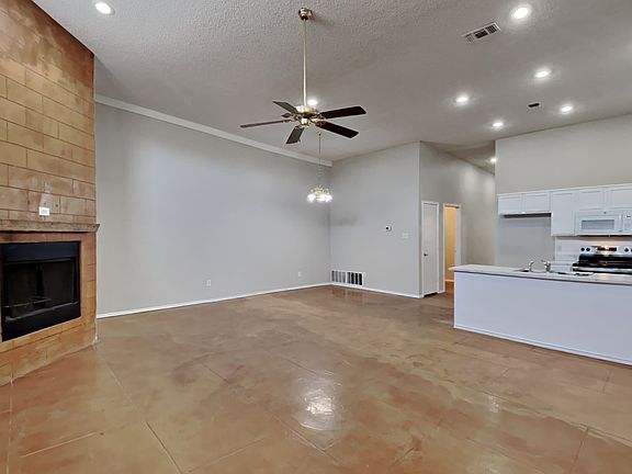 Spacious living room with a ru