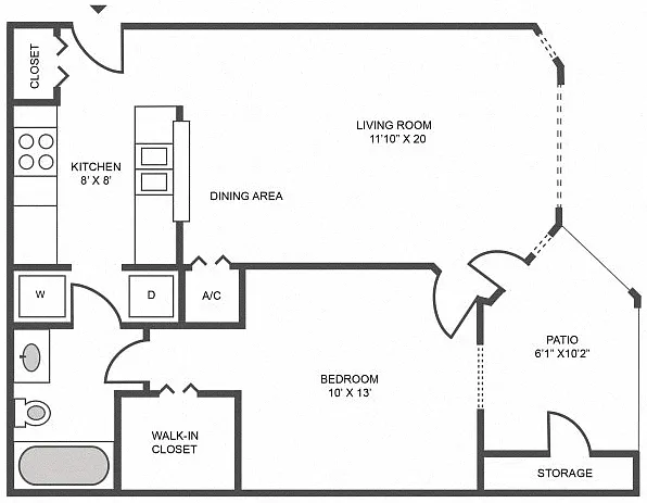 Floor plan 1B Renovation 3