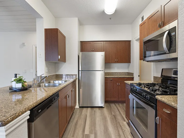 Spacious kitchen that overlooks the living room