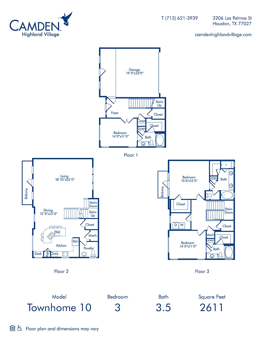 Floor plan Townhome 10