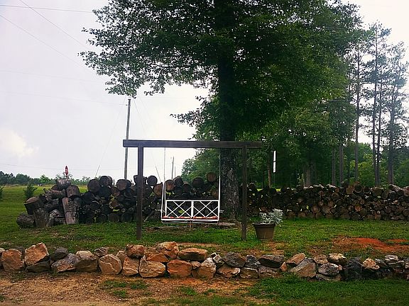 Nice swing looking into backyard