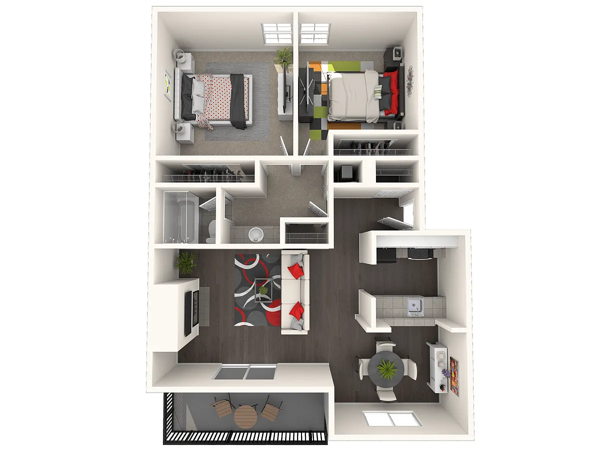 Floor plan 2 bedroom 1 bath
