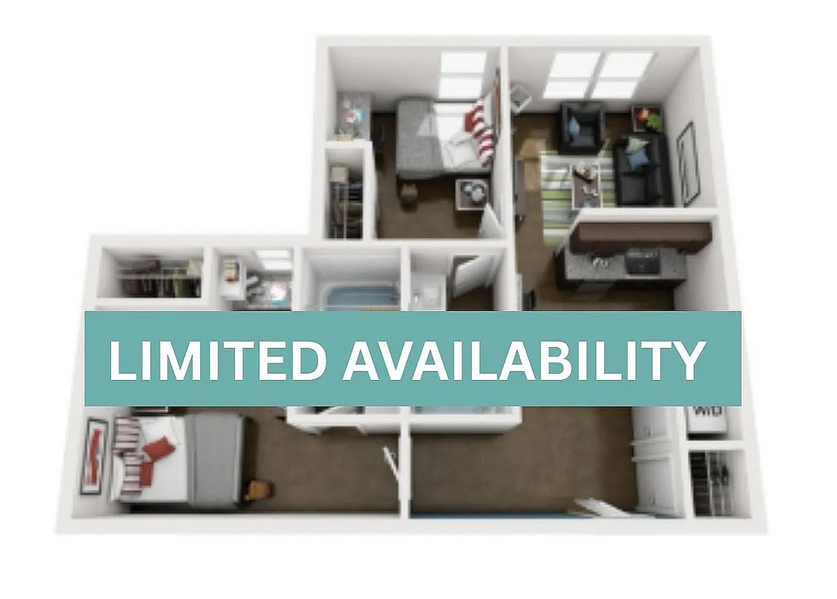 Floor plan 2BR/2BA - Elite Tech