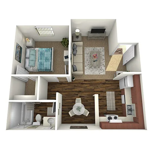 Floor plan 1x1 Junior