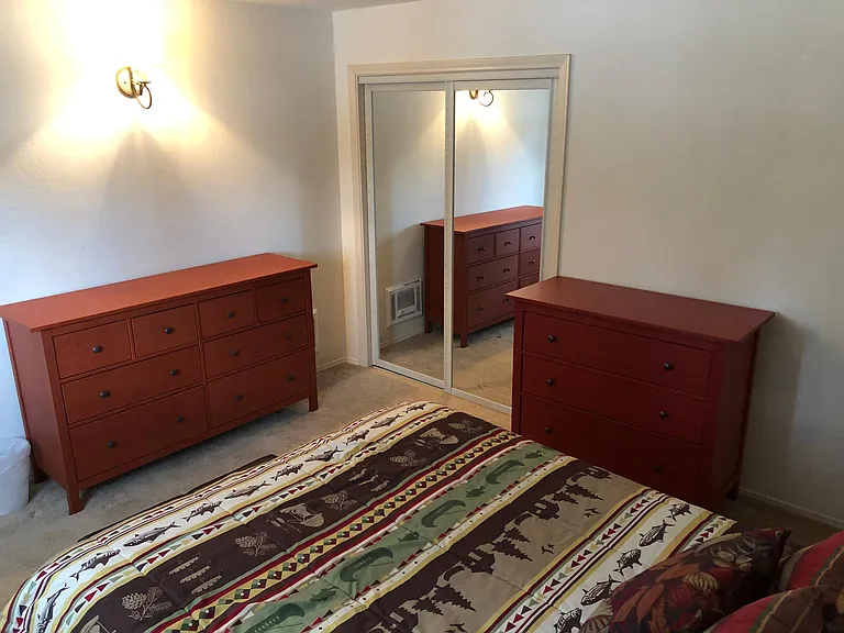 Plenty of dresser space for ski clothes!