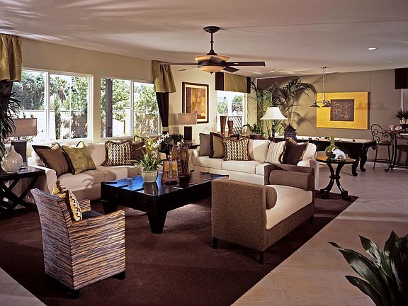 family room of model home