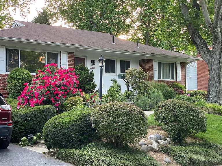 Beautifully landscaped front yard