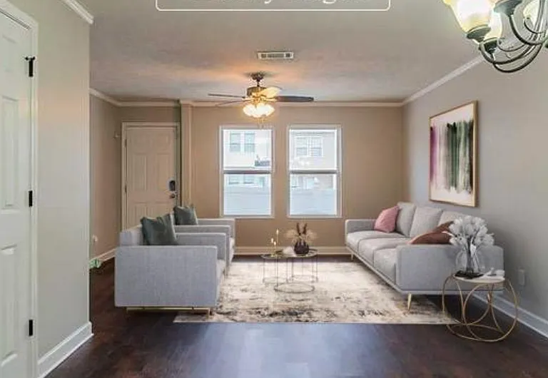 living room staged