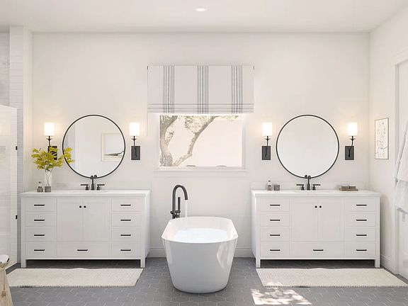 Primary bath with freestanding tub