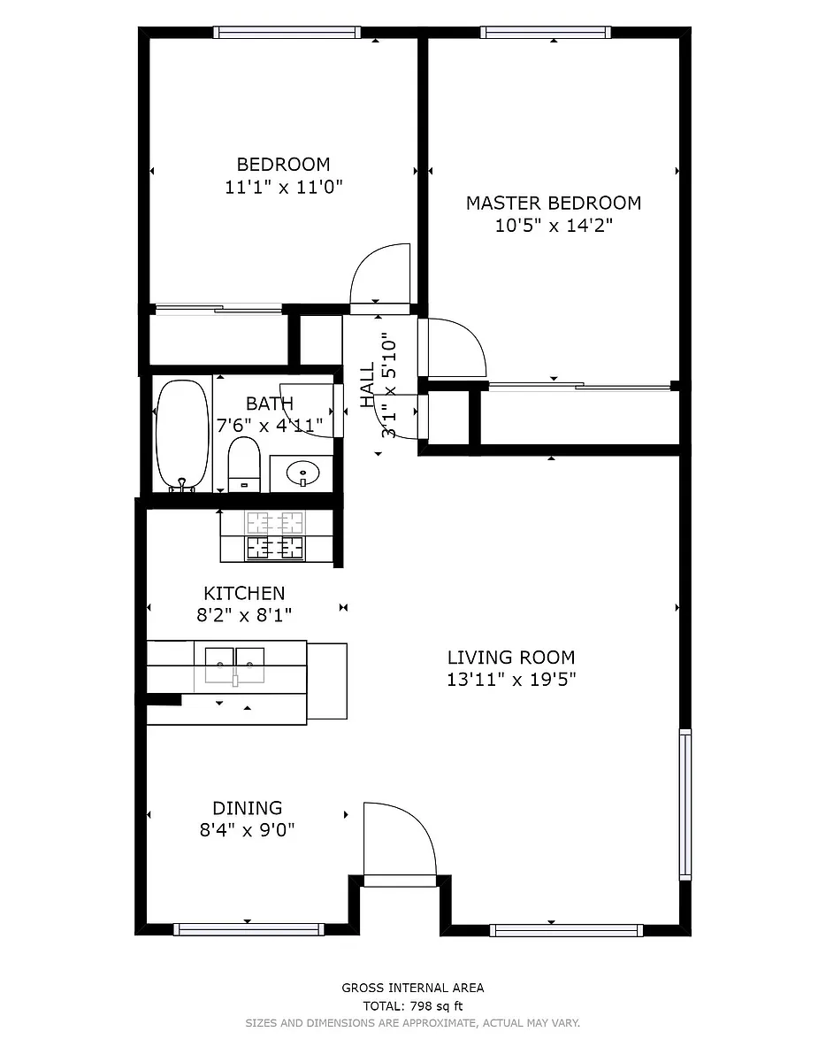 Floor plan Two Bedroom
