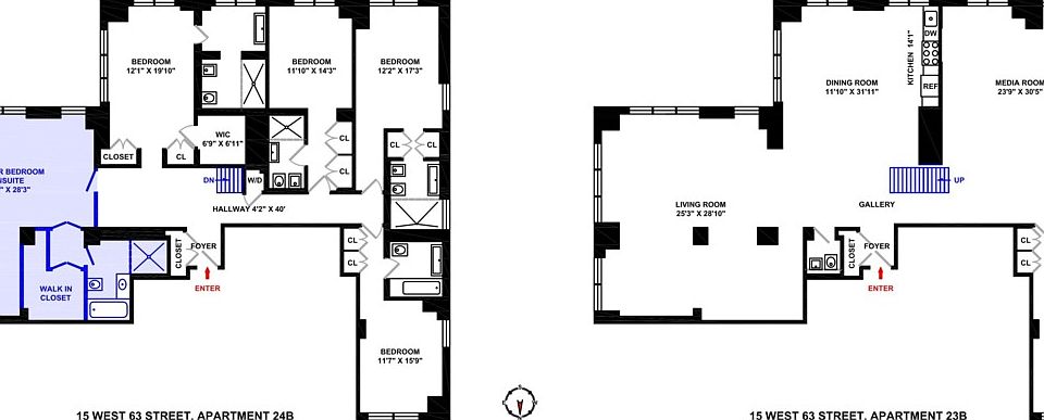 1st image of 15 W 63rd St #24B/23B