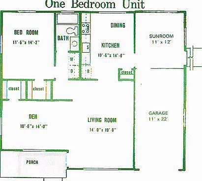 1 bedroom layout