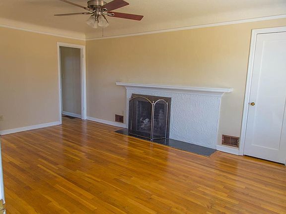 Living room and fireplace