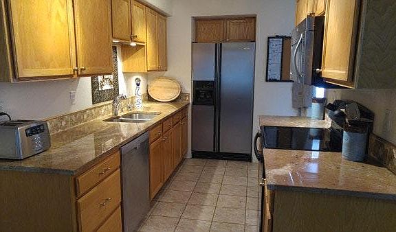 New stainless steel appliances.