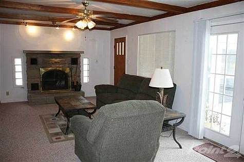 Walk out to the Stamped Concrete Patio.