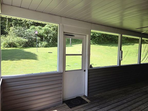 Covered, screened back porch