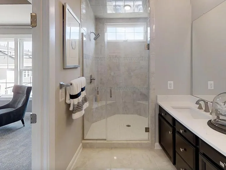Master bathroom with roman shower
