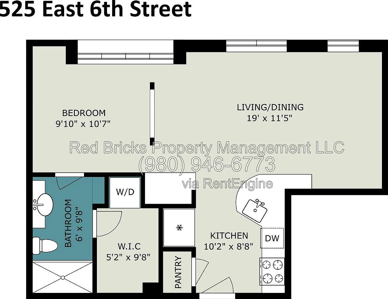 1 bed, 1.0 bath, 571 sqft, $1,295 — Photo 3