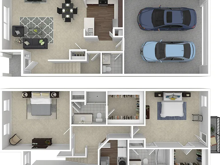 B2 3D Floor plan B2 3D Floor plan