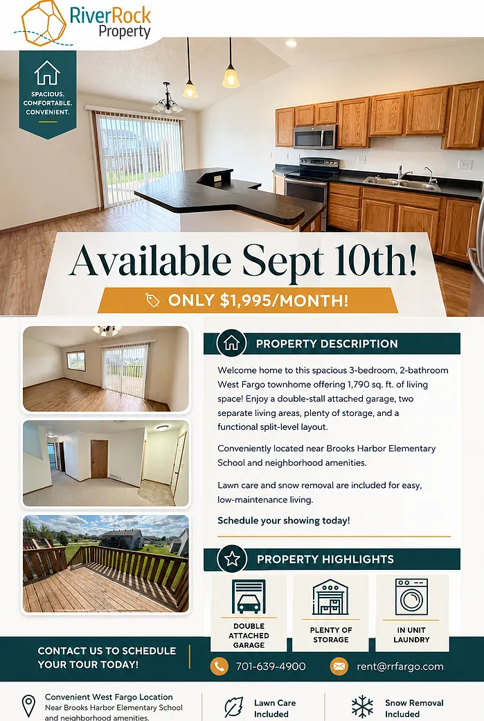 Spacious 3-Bedroom Townhome in West Fargo — Photo 1