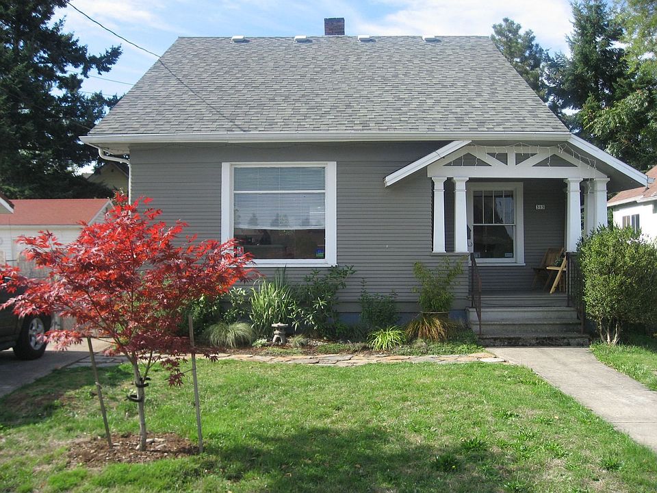 Street view with lanscaping and Japanese bloodgood maple