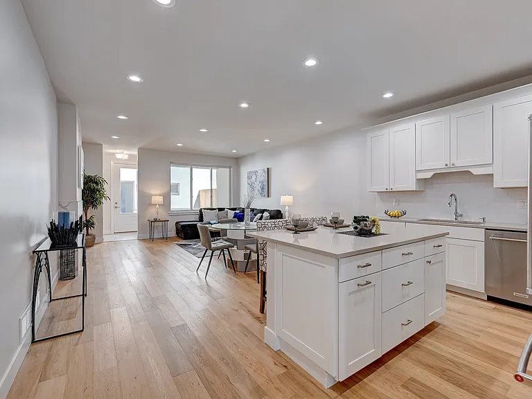 Open Concept Kitchen Dining and Living Area