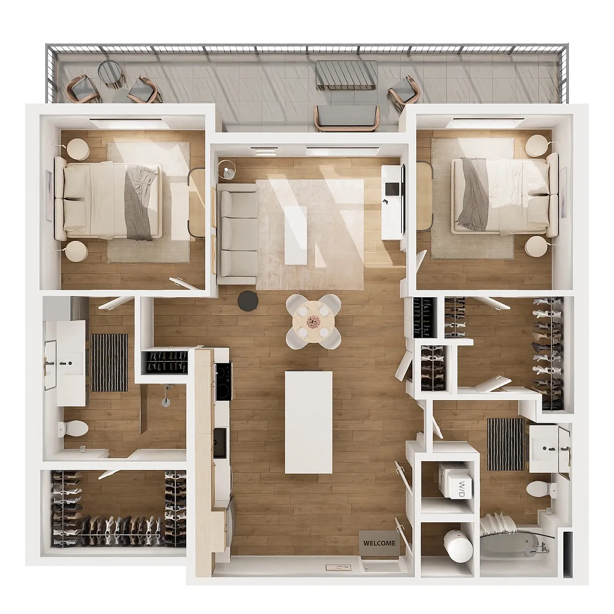 Floor plan B1C