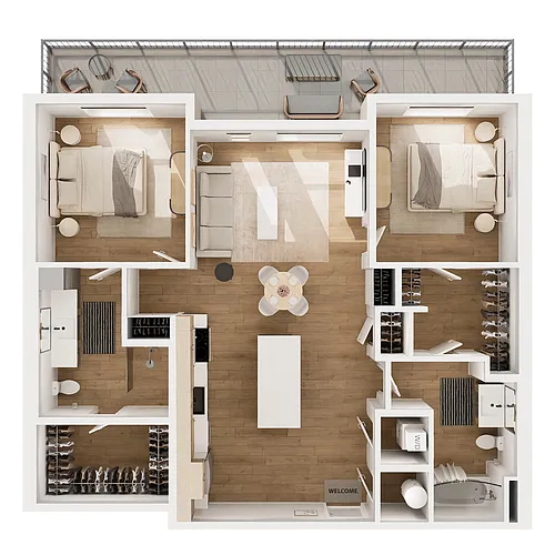 Floor plan B1C