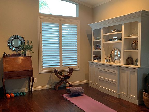 Dining room (turned Covid-19 yoga/workout area)
