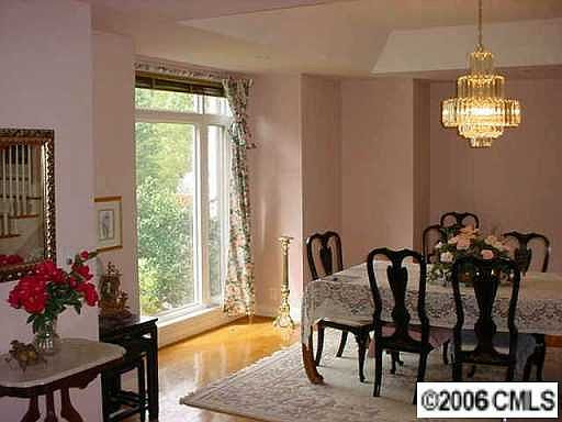 Dining room with trey ceilin