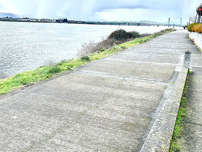 Walking trail along the river; just a short walk from the home