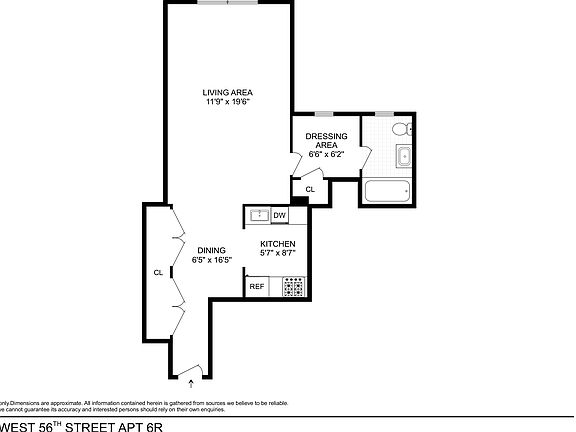2nd image of 401 W 56th St APT 6R