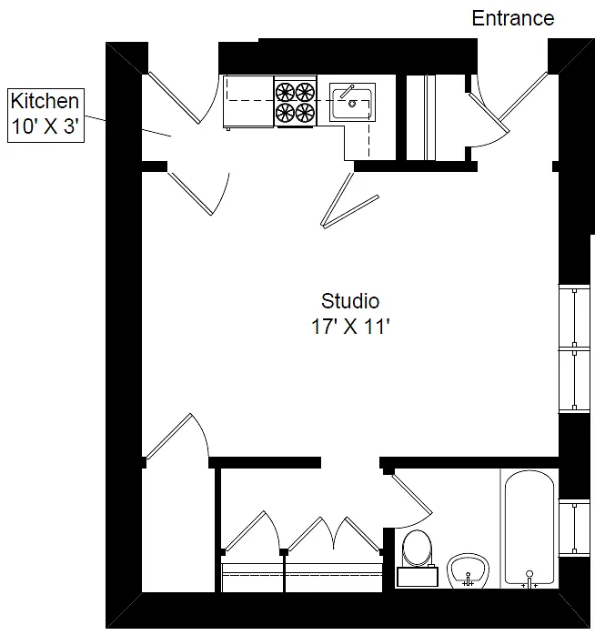 Floor plan Standard Studio